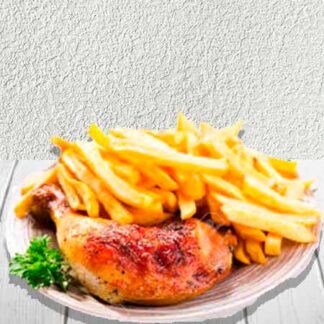 Truto Entero con porción de papas fritas